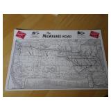 (3) Railroad Maps - CNW, GN, CMSTP&P Milw. Rd.