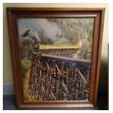 Train on Wooden Bridge Picuture