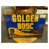 Golden Bosc Pears Limited Brand Tin Sign