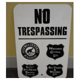 No Trespassing Tin Sign - 12 x 18"