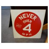 The Milwaukee Road Never Over 4 mph Sign