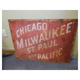 CMSTP&P Railroad Metal Sign