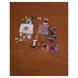 NUMEROUS NEBRASKA,  PATRIOTIC,  MISCELLANOUS PINS