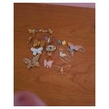 BUTTERFLY PINS AND NECKLACES