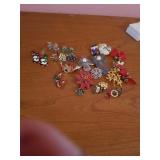 CHRISTMAS PINS AND EARRINGS