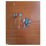 TURQUOISE PINS