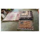 FULL SIZE LAVENDER COMFORTER AND PATRIOTIC TWIN