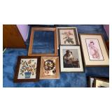 5 PICTURES AND FRAME 14 "BY 18"