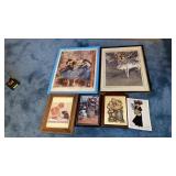 6 ASSORTED PICTURES 1 POSTCARD