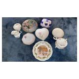 ASSORTED PLATES aaAND VINTAGE GLASSWARE