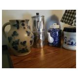 CEOCK PITCHER,  TEA POTS, MISCELLANOUS ITEMS