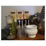 BOXED VASES, CANDLE HOLDER, MISCELLANOUS ITEMS