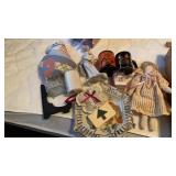 ASIAN FIGURINE, DOLL,PLATE &  OTHER ITEMS