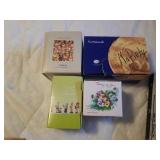 3 HUMMEL FIGURINES AND A RED FARM STUDIO