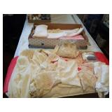 LACY SHIRT, DOILIES,  FLEECE MATERIAL,