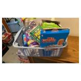 BASKET OF CLEANING SUPPLIES
