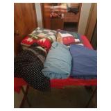 BLANKET,  TWIN SIZE BED SKIRT, HAND STICHED