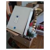 TWO SMALL BOXES OF CHRISTMAS DECOR ITEMS