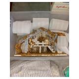 VHRISTMAS NATIVITY SET AND TWO CHRISTMAS PILLOWS