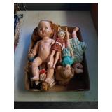 BOX OF OLD DOLLS