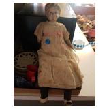 VINTAGE DOLL WITH A TIN HEAD