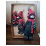 THREE RESIN BEAR DECOR ITEMS