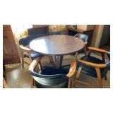 KITCHEN TABLE WITH 4 NICE PADDED CHAIRS
