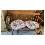 WOODEN BENCH WITH CUSHIONS