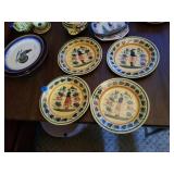 4 QUIMPER POTTERY PLATES FROM FRANCE