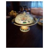 QUIMPER POTTERY FROM FRANCE, CHEESE PLATE ON A