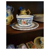 QUIMPER POTTERY FROM FRANCE DIPPING BOWL AND