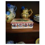 QUIMPER POTTERY FROM FRANCE COVERED DISH