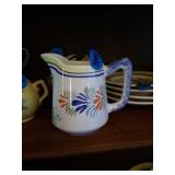 SMALL PITCHER, QUIMPER POTTERY FROM FRANCE
