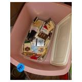 MATCH BOOKS AND TWO REVOLVING CARD HOLDERS AND A