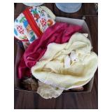 SMALL BOX OF OLD DOLL CLOTHES