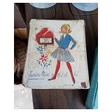 TWO VINTAGE DOLL BOXES WITH SOME CLOTHES INSIDE