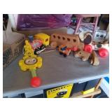 VINTAGE WOOD TOYS, FISHER-PRICE LITTLE SNOOPY,