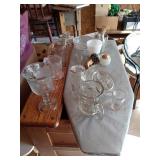 BOX OF MISC CLEAR GLASS WEAR