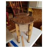 ANTIQUE HAND MADE TABLE 16" TALL