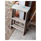 STEP LADDER AND 4 FOOT LADDER-
BOTH WOODEN