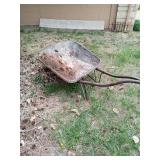 OLD METAL WHEELBARROW, DISPLAY ONLY-
NEEDS REPAIR