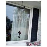 METAL WIND CHIME AND BIRD CAGE