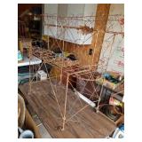 ANTIQUE WIRE OUTDOOR FLOWER STAND