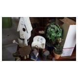 DECORATIONS, BIRD HOUSES, RUSTIC WATERING CANS