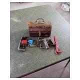 BRASS BOX WITH SEVERAL ALLEN WRENCHES