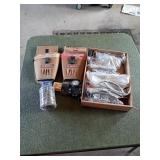 TWO TOOL POUCHES 9 SAFETY GLASSES ,MISC