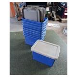 10 EXTRA SMALL PLASTIC BINS WITH LIDS