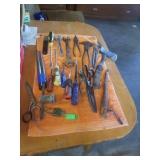 HATCHET, FENCE PLIERS, SCREWDRIVERS, WRENCHES AND