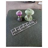 GARDEN OIL LANTERN BIRD FEEDER AND CANDLE RACK