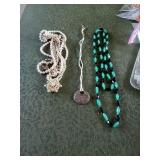 THREE COSTUME JEWELRY NECKLACES